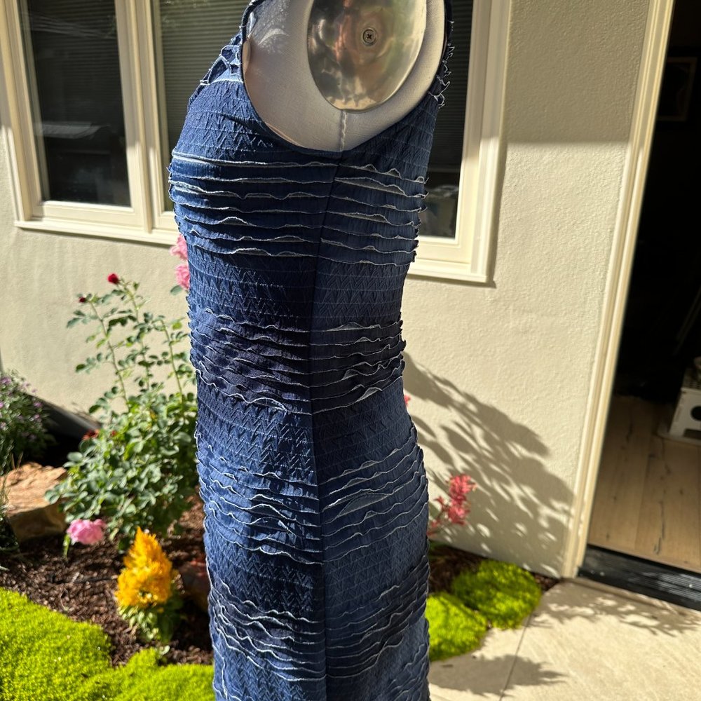 Blue Bodycon Sleeveless Dress - Picture 3 of 5
